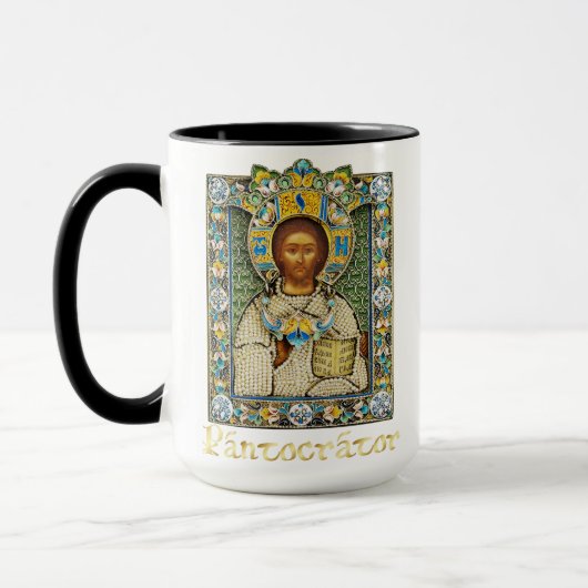 Jesus Pantokrator katholisch-orthodoxe Symbol Tasse (Links)