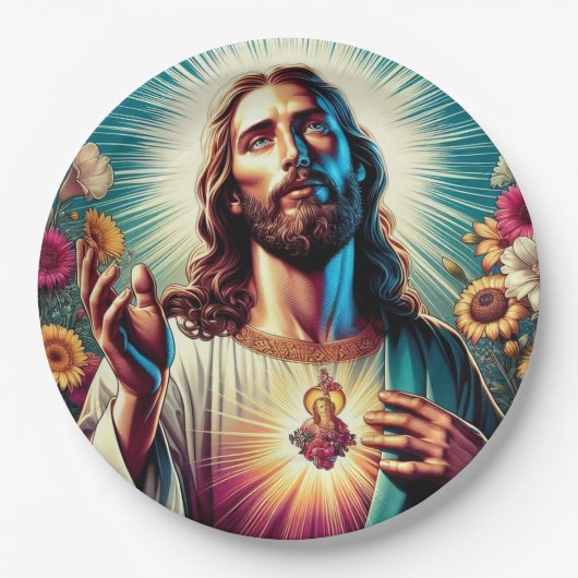 Jesus Papier Teller! Pappteller (Vorderseite)