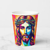 Jesus-Papierbecher. Pappbecher (Rückseite)