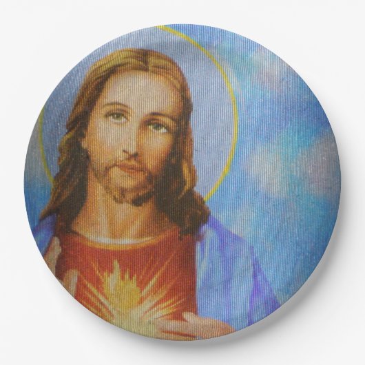 Jesus-Papierteller Pappteller (Vorderseite)