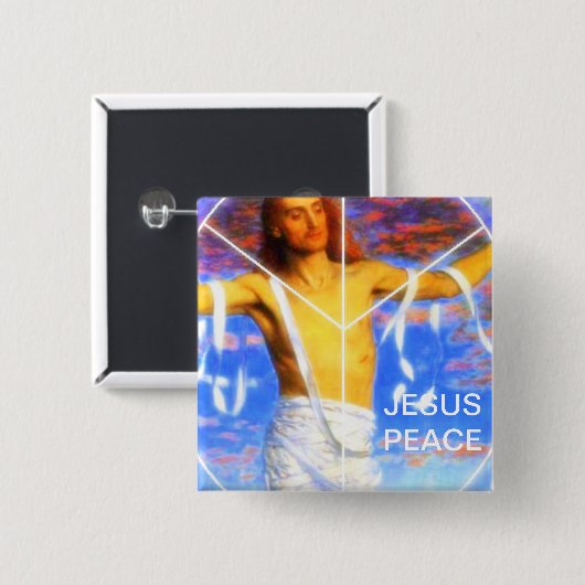 JESUS PEACE BUTTON (Vorne & Hinten)