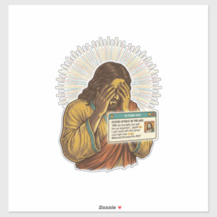 Jesus peinlich berührter Zehnjähriger Status Updat Aufkleber