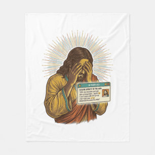 Jesus peinlich berührter Zehnjähriger Status Updat Fleecedecke