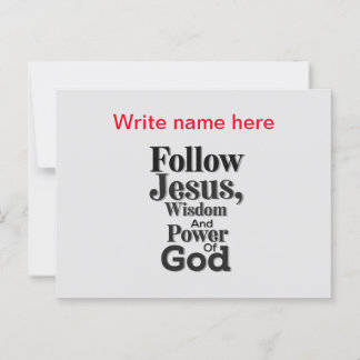 Jesus Personalisiert Postcard folgen Postkarte