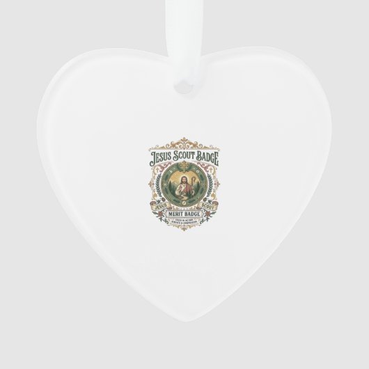 Jesus Pfadfinder Abzeichen Verdienst Abzeichen Jes Ornament (Vorderseite)