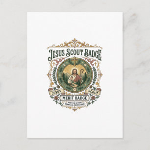 Jesus Pfadfinder Abzeichen Verdienst Abzeichen Jes Postkarte