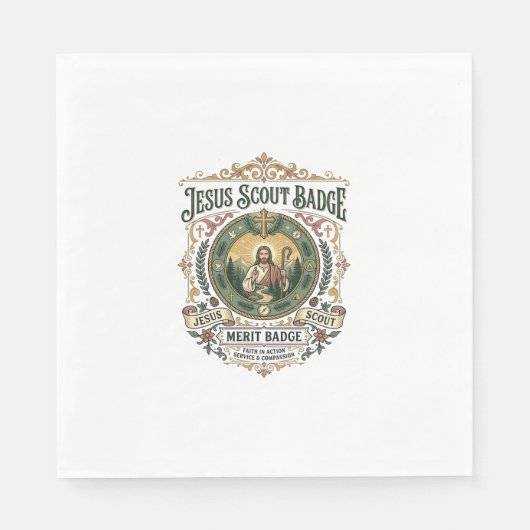 Jesus Pfadfinder Abzeichen Verdienst Abzeichen Jes Serviette (Vorderseite)