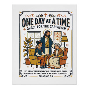 Jesus Pflege alter Eltern Grafik T-Shirt Christi Poster
