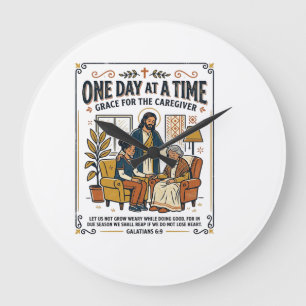 Jesus Pflege älterer Eltern Grafik T-Shirt Christi Große Wanduhr