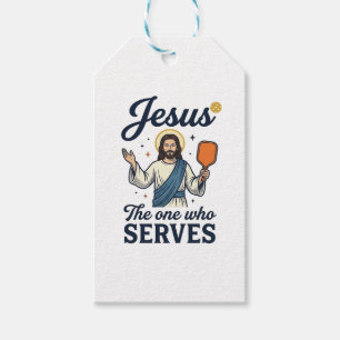 Jesus Pickleball Der, der Serviert T-Shirt Geschenkanhänger