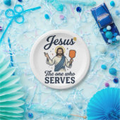 Jesus Pickleball Derjenige, der serviert Hemd Pappteller (Party)