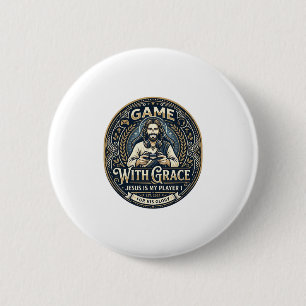 Jesus Pickleball Vintage-Shirt Christliches Grafik Button