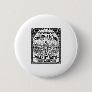 Jesus Pilgerreise Camino Heilige Reise Button