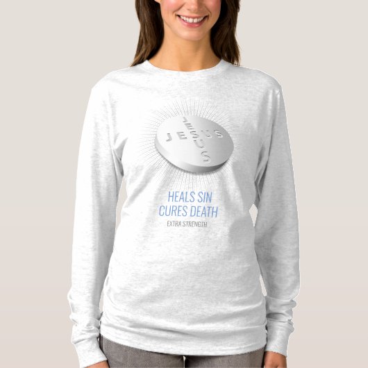 Jesus Pill - Gewohnheitsgerechter Glaubenssatz Hof T-Shirt (Vorderseite)