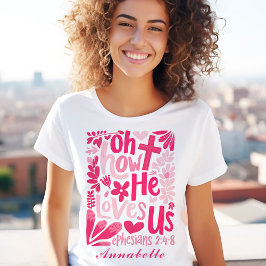 Jesus Pink Er Liebe uns Osterfrauen Individuelle N T-Shirt