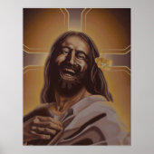 Jesus-Plakat lachen Poster (Vorne)