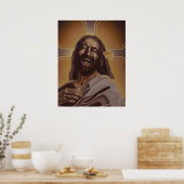 Jesus-Plakat lachen Poster (Küche)