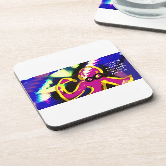 Jesus-Plan Getränkeuntersetzer (Linke Seite)