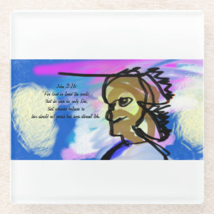 Jesus Plan Liebe Glasuntersetzer