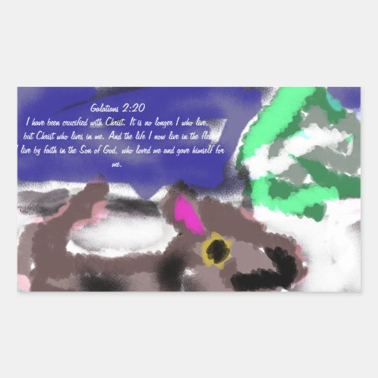 Jesus-Plan Liebe Rechteckiger Aufkleber (Vorderseite)