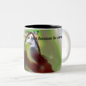 Jesus-Plan Zweifarbige Tasse (VorderseiteRechts)