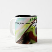 Jesus-Plan Zweifarbige Tasse (Vorderseite Links)