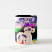 Jesus-Plan Zweifarbige Tasse (Mittel)