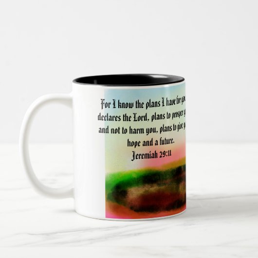 Jesus Plan  Zweifarbige Tasse (Links)