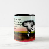 Jesus Plan  Zweifarbige Tasse (Mittel)
