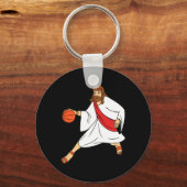 Jesus Playing Basketball 1 Schlüsselanhänger (Vorderseite)
