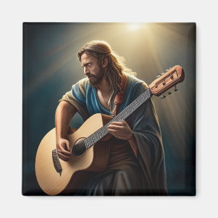 Jesus Playing Gitarre Magnet