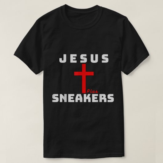 Jesus Plus Sneakers T-Shirt (Design vorne)
