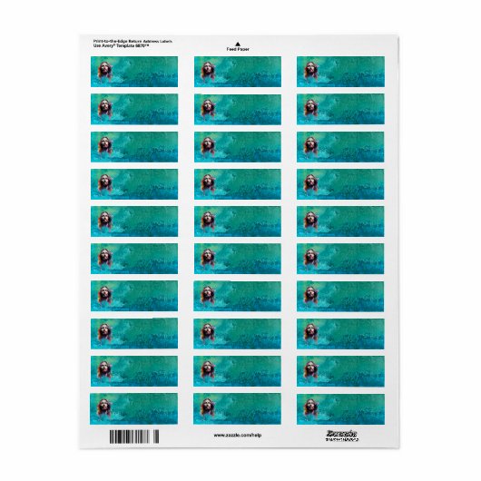 Jesus Portrait Address Labels (Vorne)