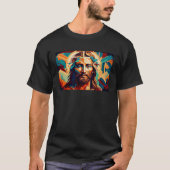 Jesus Portrait Christlicher Christentum Christus T-Shirt (Vorderseite)