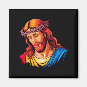Jesus-Porträt Kunst Christlich Religiös Magnet