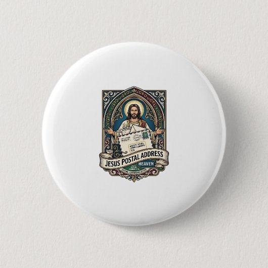 Jesus Postanschrift Himmel Jesus Postanschrift H Button (Vorderseite)