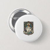 Jesus Postanschrift Himmel Jesus Postanschrift H Button (Vorne & Hinten)