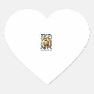 Jesus Postbote Lieferung Shirt Glaube Basiertes De Herz-Aufkleber
