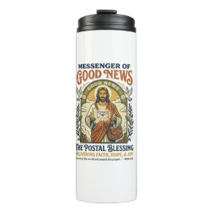 Jesus Postbote Lieferung Shirt Glaube Basiertes De Thermosbecher