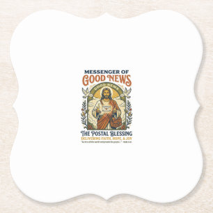 Jesus Postbote Lieferung Shirt Glaube Basiertes De Untersetzer