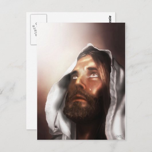 Jesus Postkarte (Vorne/Hinten)