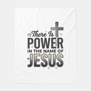 Jesus Power Religiöses Vintage-Typografie-Shirt Fleecedecke