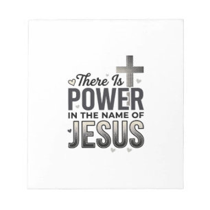 Jesus-Power-Religiöses-vintage-Typografie-Shirt Notizblock