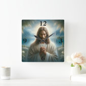 Jesus Prachen Quadratische Wanduhr (Zuhause)
