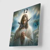 Jesus Prachen Quadratische Wanduhr (Winkel)