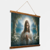 Jesus Prachen Wandteppich Mit Holzrahmen (Gewinkelt)