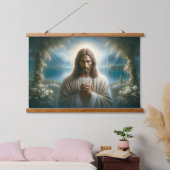 Jesus Prachen Wandteppich Mit Holzrahmen (Schlafzimmer)