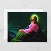 Jesus Prahlt katholisches Poster Greetingscard Postkarte (Vorne/Hinten)