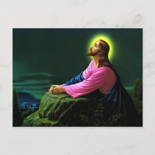 Jesus Prahlt katholisches Poster Greetingscard Postkarte (Vorderseite)