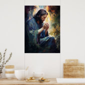 Jesus Praing Art Poster (Küche)